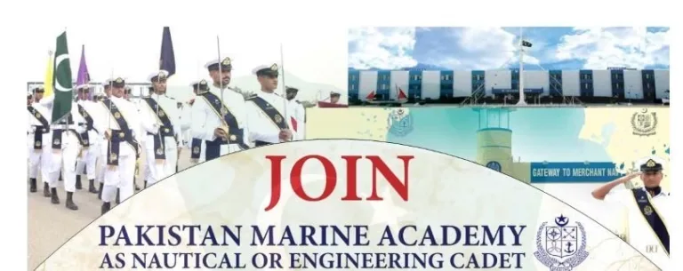 Join Pakistan Marine Academy Nautical or Engineering Cadet 2021