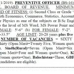 Preventive Officer FBR Jobs by FPSC 2019 Apply Online