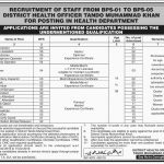 Health Department Govt Of Sindh Jobs 30 Jan 2019