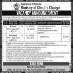 Ministry Of Climate Change Govt Of Pakistan 08 Jan 2019 Jobs