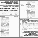 Punjab Social Security Health Management Company PSSHMC 15 Jan 2019 Jobs