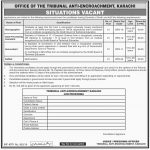 Office Of The Tribunal Anti Encroachment Karachi Jobs 28 Feb 2019