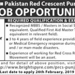 Pakistan Red Crescent Society Jobs 16 Feb 2019