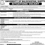 University Of Balochistan Quetta Jobs 21 Feb 2019
