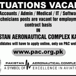 Pakistan Aeronautical Complex Board Jobs 30 Mar 2019