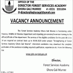 The Forest Services Academy Ghora Gali Murree Jobs 26 Mar 2019