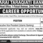 Executive Vice President Required In Zarai Taraqiati Bank Limited Jobs 28 Apr 2019