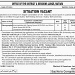 Office Of The District And Session Judge Jobs 29 Apr 2019