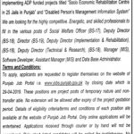 Social Welfare And Bait Ul Maal Department Punjab Jobs 18 Apr 2019
