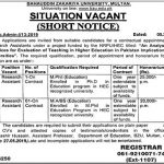 Bahauddin Zakariya University BZU Jobs 13 May 2019