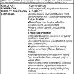 Balochistan Judicial Academy Jobs 01 May 2019