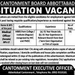 Cantonment Board Abbottabad Jobs 08 May 2019
