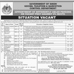 Excise, Taxation And Narcotics Control Department Jobs 24 May 2019