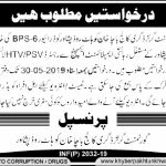 Govt Girls Degree College Jobs 10 May 2019