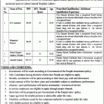 Lahore General Hospital Lahore Jobs 05 May 2019