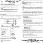 Lahore High Court Jobs 12 May 2019
