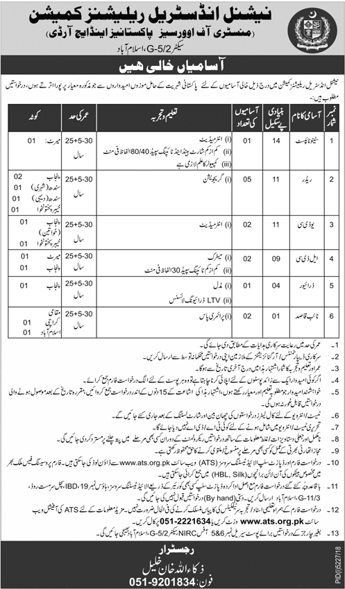 National Industrial Relations Commission jobs 2019