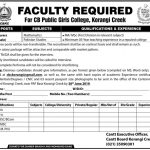 Cantonment Board Public School Jobs 16 Jun 2019