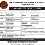 CMH Multan Institute Of Medical Sciences Jobs 22 Jun 2019