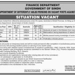 Finance Department Govt Of Sindh Jobs 01 Jun 2019