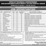 Ghulam Muhammad Mahar Medical College Hospital Jobs 13 Jun 2019