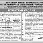 Irrigation Department Govt Of Sindh Jobs 17 Jun 2019
