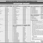 Office Of The District Health Officer Tharparkar Jobs 28 Jun 2019