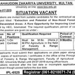 Bahauddin Zakariya University BZU Jobs 20 Jul 2019