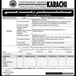 Cantonment Board Karachi Jobs 26 July 2019