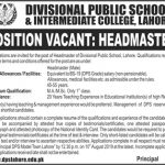 Divisional Public School And Intermediate College Jobs 21 Jul 2019