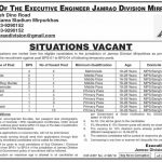 Office Of The Executive Engineer Jamrao Division Jobs 28 Jul 2019