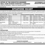 Office Of The Executive Engineer Small Dams Division Kohistan Jobs 05 Jul 2019