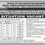 Office Of The Executive Engineer Small Dams Division Mithi Jobs 04 Jul 2019