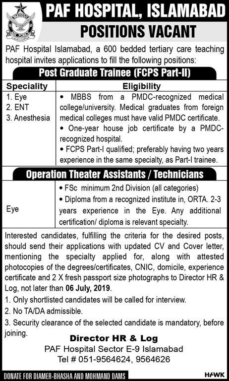 Pakistan Air Force PAF jobs 2019