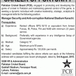Pakistan Cricket Board PCB Jobs 19 Jul 2019