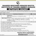 Shaheed Mohtarma Benazir Bhutto Institute Of Trauma Jobs 02 Jul 2019