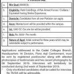 Cadet College Jacobabad Jobs 31 Aug 2019