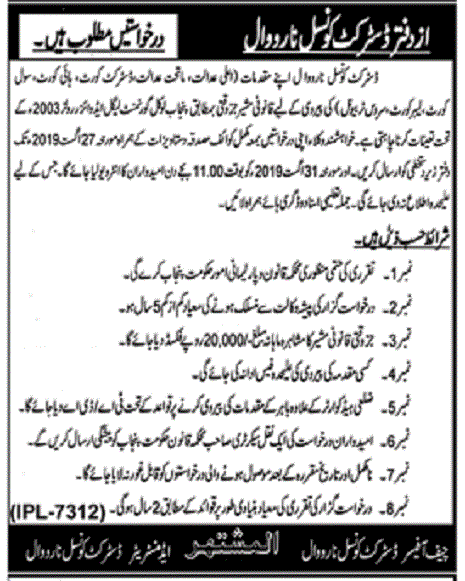 Local Govt and Community Development Department Govt of Punjab jobs 2019