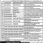 Govt College Of Technology Rawalpindi TEVTA Jobs 18 Aug 2019