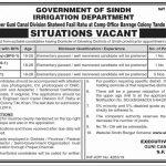 Irrigation Department Jobs 06 Aug 2019