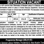 Labor Welfare Department Punjab Jobs 24 Aug 2019