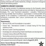 Pakistan Cricket Board (PCB) Jobs 08 Aug 2019