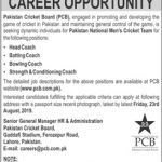 Pakistan Cricket Board PCB Jobs 09 Aug 2019