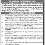 University Of Sindh Jobs 10 Aug 2019