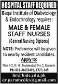 Jobs in Baqai Institute of Diabetology And Endocrinology 22 September 2019