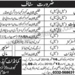Cadet College Islamabad Jobs 06 Sep 2019