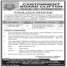 Cantonment Board Clifton Jobs 24 September 2019