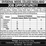 Divisional Model College Faisalabad Jobs 27 September 2019