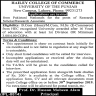 Hailey College Of Commerce Jobs 27 September 2019