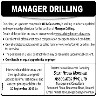 Manager Drilling Required In Oil And Gas Sector Jobs 15 September 2019